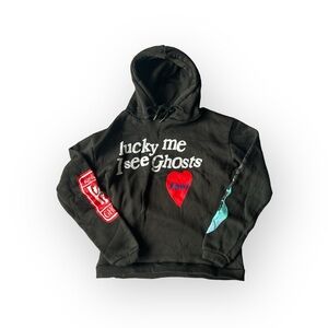 Black “Lucky Me I See Ghost” Hoodie